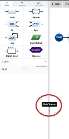 Action Diagram Hide Sidebar 2