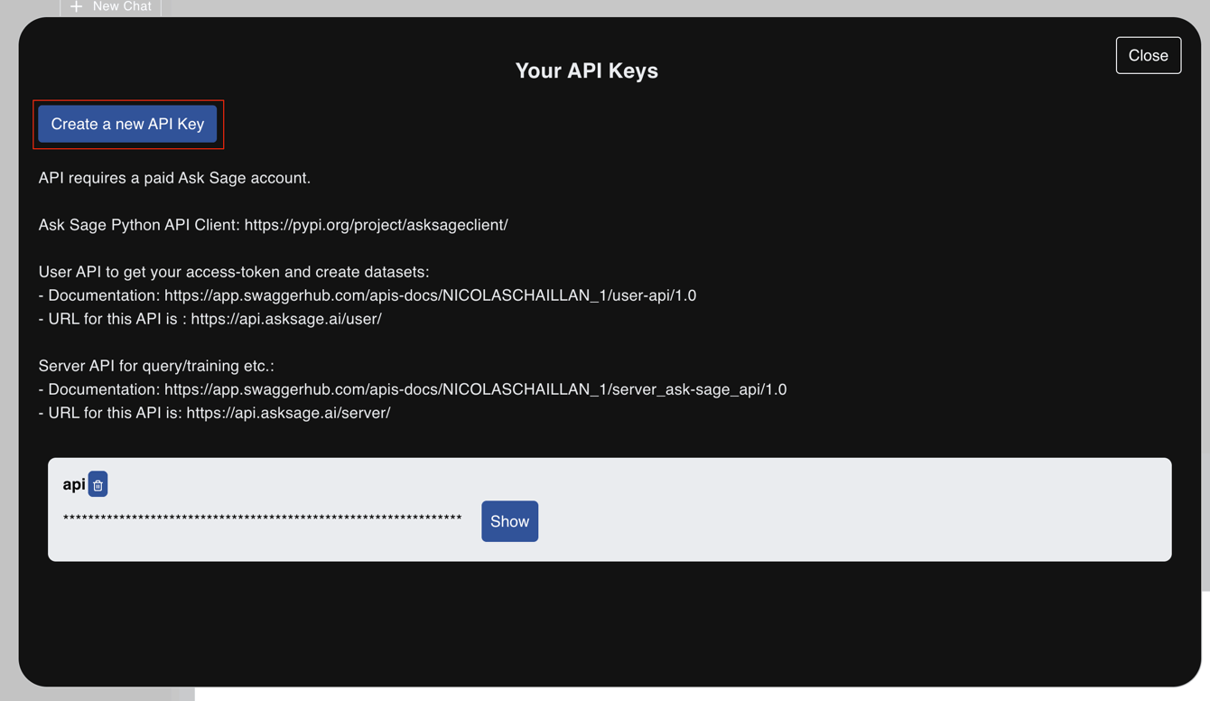 AskSage API Key