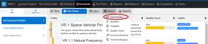 Auto Number Docs View