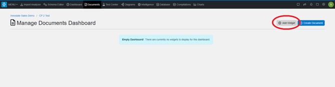 Document Dashboard Widget Button