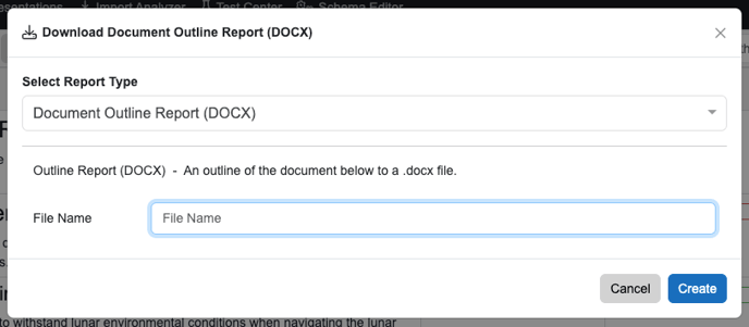 Document Outline Report (DOCX) Name