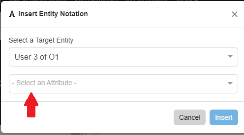Entity Notation attributes insert desc field