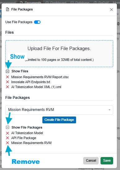 Manage Files PAckages and Files