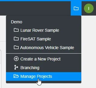 ManageProjectsDropdown