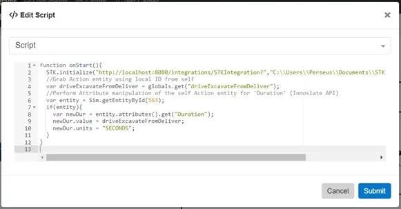    Script to Enable STK Time Duration Values in Innoslate 