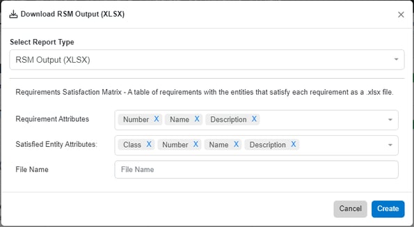 RSM Output Popup docs view