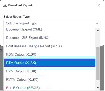 RTM Output docs view