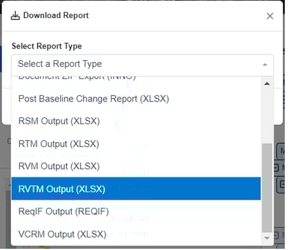 RVTM output docs view