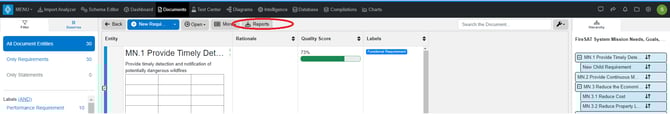 Reports Button Docs View