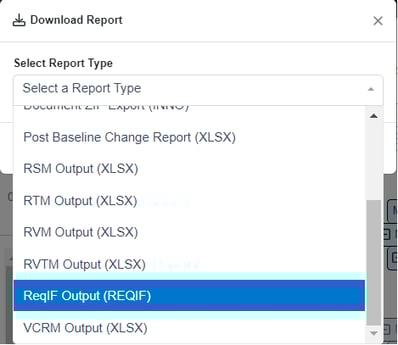 ReqIF output docs view