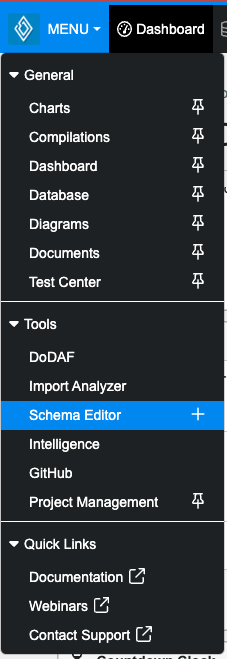 nav to schema editor