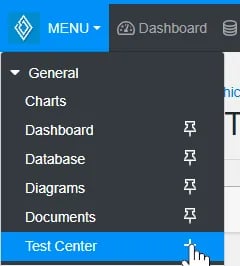 pin test center on nav bar