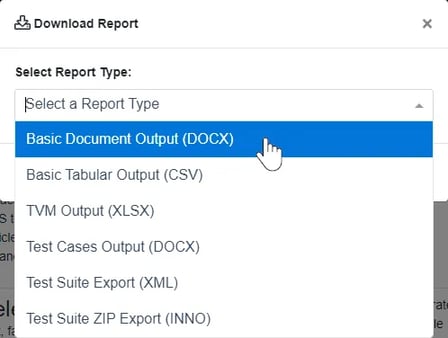 test center report