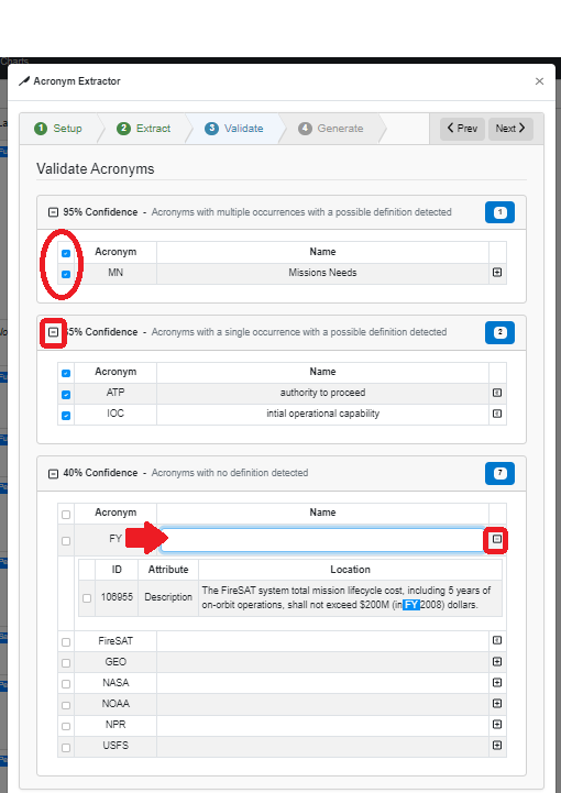 Step3 Acronym Extractor Pop Up