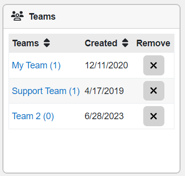 Teams - Admin Dashboard