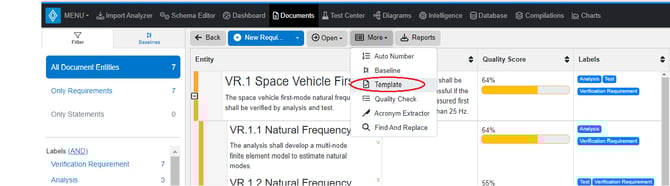 Template feature Docs View