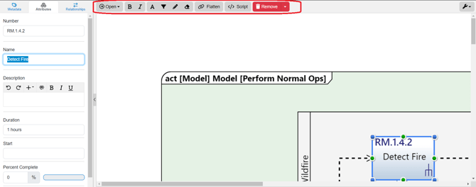 activty editing  options