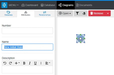 adding initial state step 2_state machine diagram