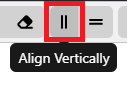 align vertically mult ent select act diag canvas