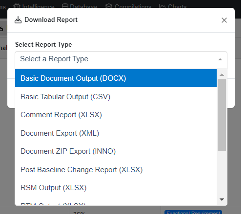 basic document output select docs view