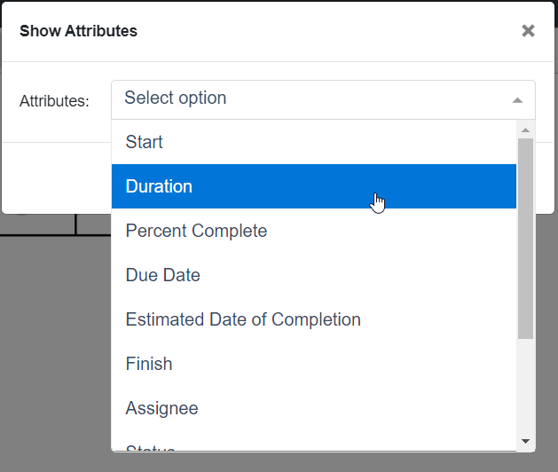 show attributes window settings hierarchy diagram
