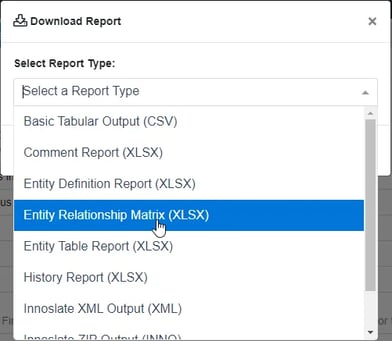 entity relationship matrix 1