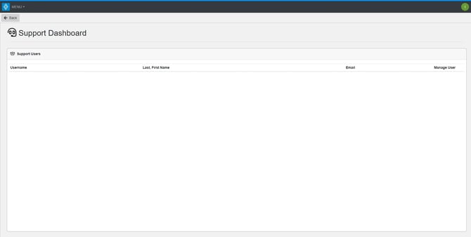 support dashboard