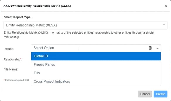 entity relationship matrix 2