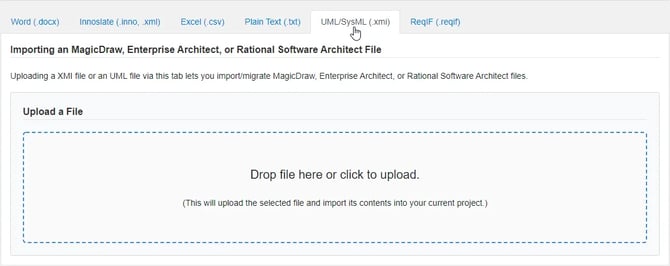 import analyzer xmi