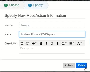 create root entity physical i/o diagram