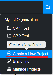 create project from folder icon