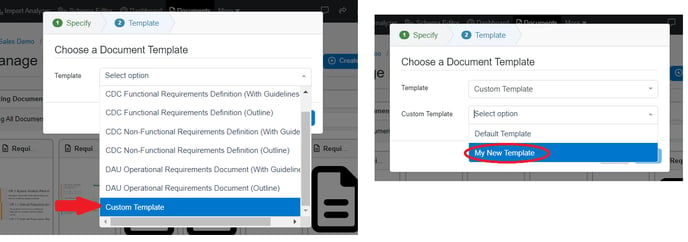 custom template option docs dash