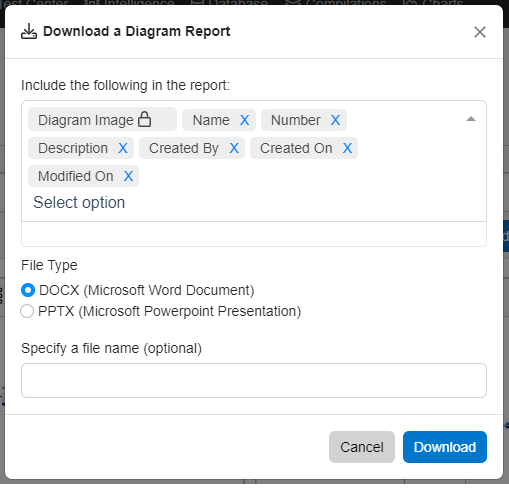 diagram report modal diag dash