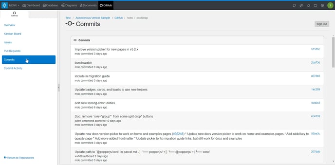 github-commits-view