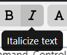 italicize line text icom diagram
