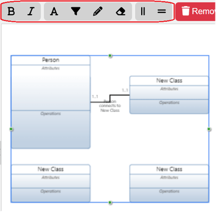multiple entities editing options class diagram 