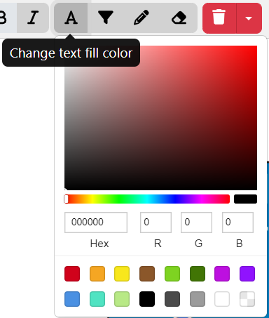 change text fill color construct icd