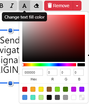 change text color construct icom diagram