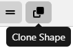 clone shape multiple constructs icom diagram