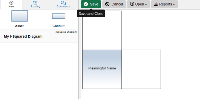 save new asset isquared diagram step 5