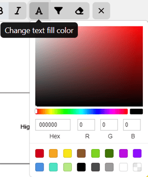 change text fill color risk matrix
