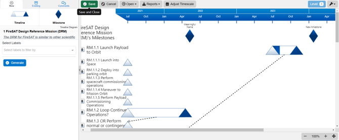save timeline diagram