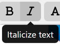 italicize text timeline diagram