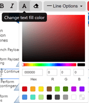 change text color timeline diagram