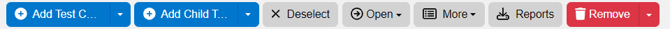 entity selected top toolbar options