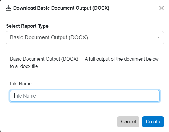 create docx report test suite view