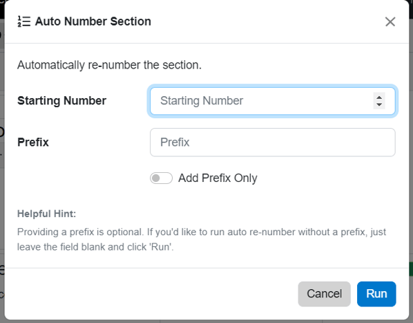 auto number window documents view