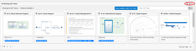 All Existing UAF Views Widget header options
