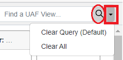 All Existing UAF Views Widget clear query