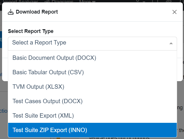 select inno test suite view